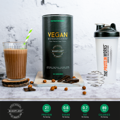 The Protein Works - Vegan Wondershake - Vegansk luksus proteinpulver - 9 smagsvarianter